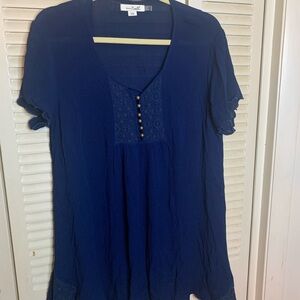 Simply Noelle Navy Blouse